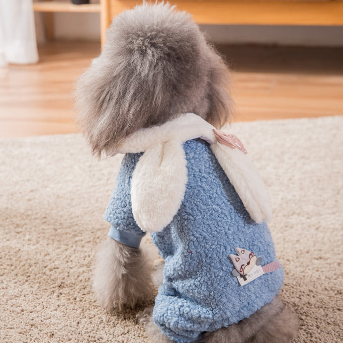 Funny Cute Rabit Pet Clothes Keep Warm Clothes